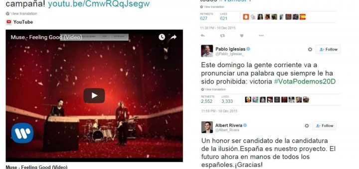 Campaña, reflexión, votación y resaca en las elecciones 20D en Twitter